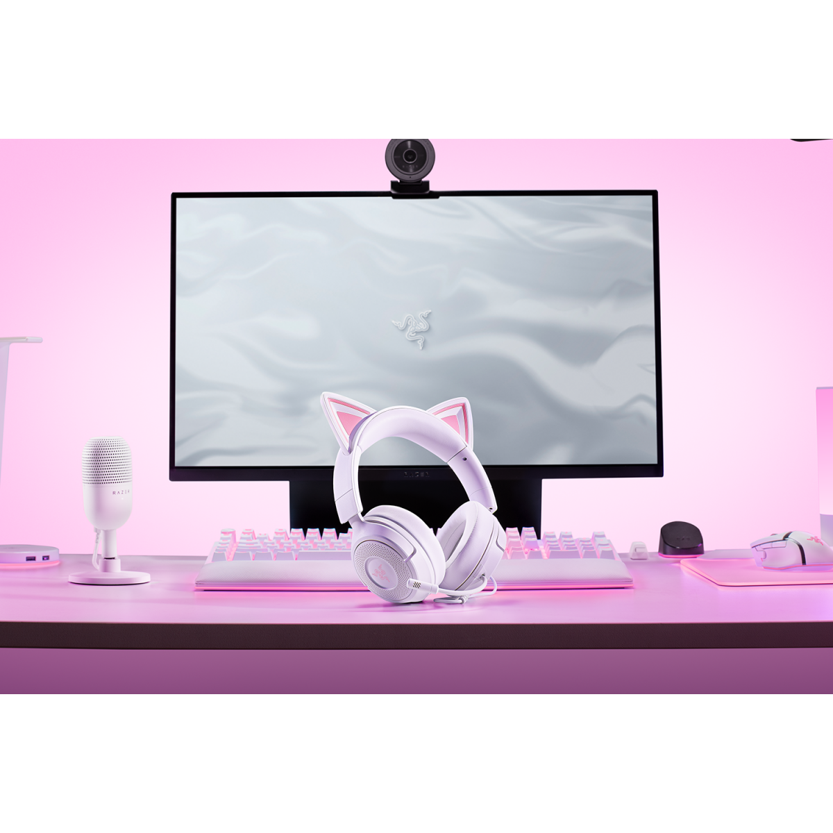 Гарнитура Razer Kraken Kitty V3 X White - RZ04-05350300-R3M1 - фото 5