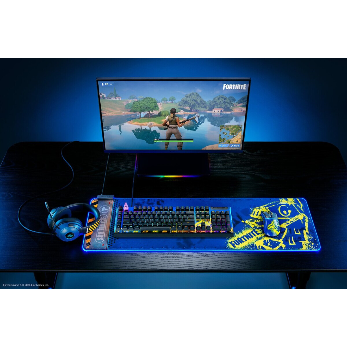 Коврик для мыши Razer Goliathus Extended Chroma Fortnite Edition - RZ02-02500800-R3M1 - фото 5