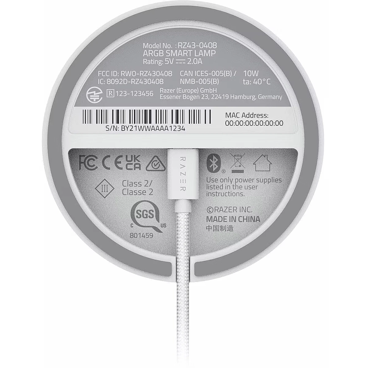 Светильник Razer Aether Smart Lamp - RZ43-04070100-RGWB - фото 6