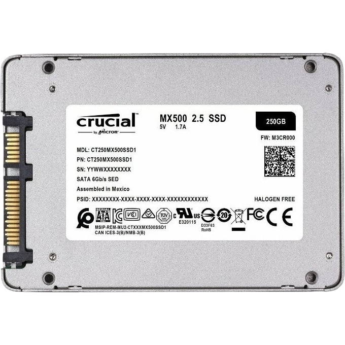 Накопитель SSD 250Gb Crucial MX500 (CT250MX500SSD1) - фото 3