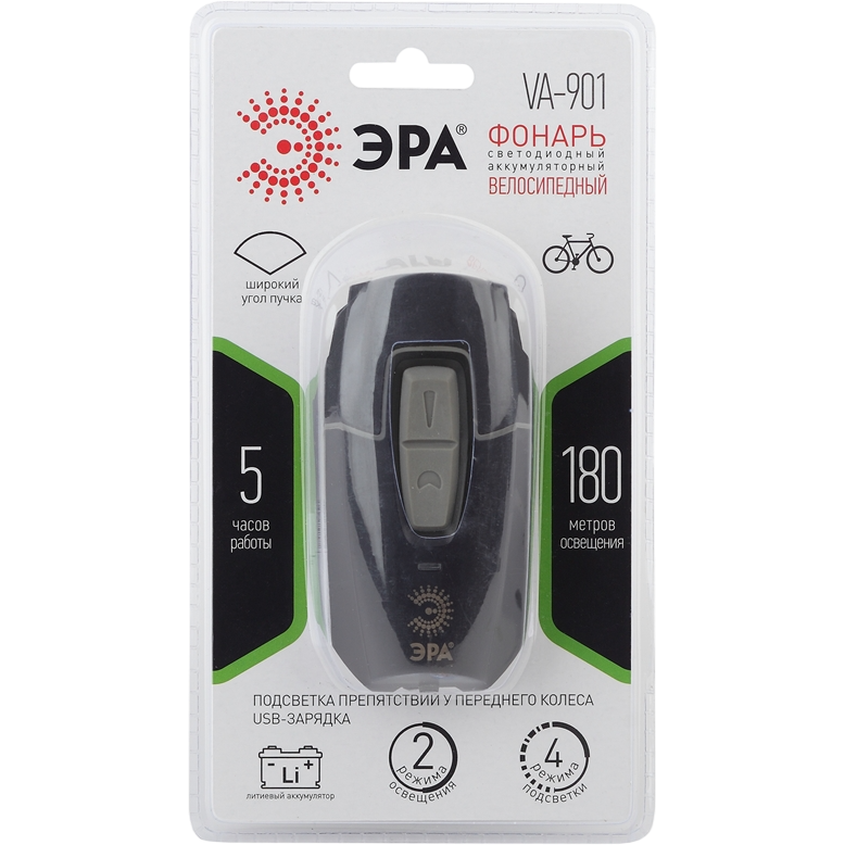 Фонарь велосипедный ЭРА VA-901 - Б0033767 - фото 3