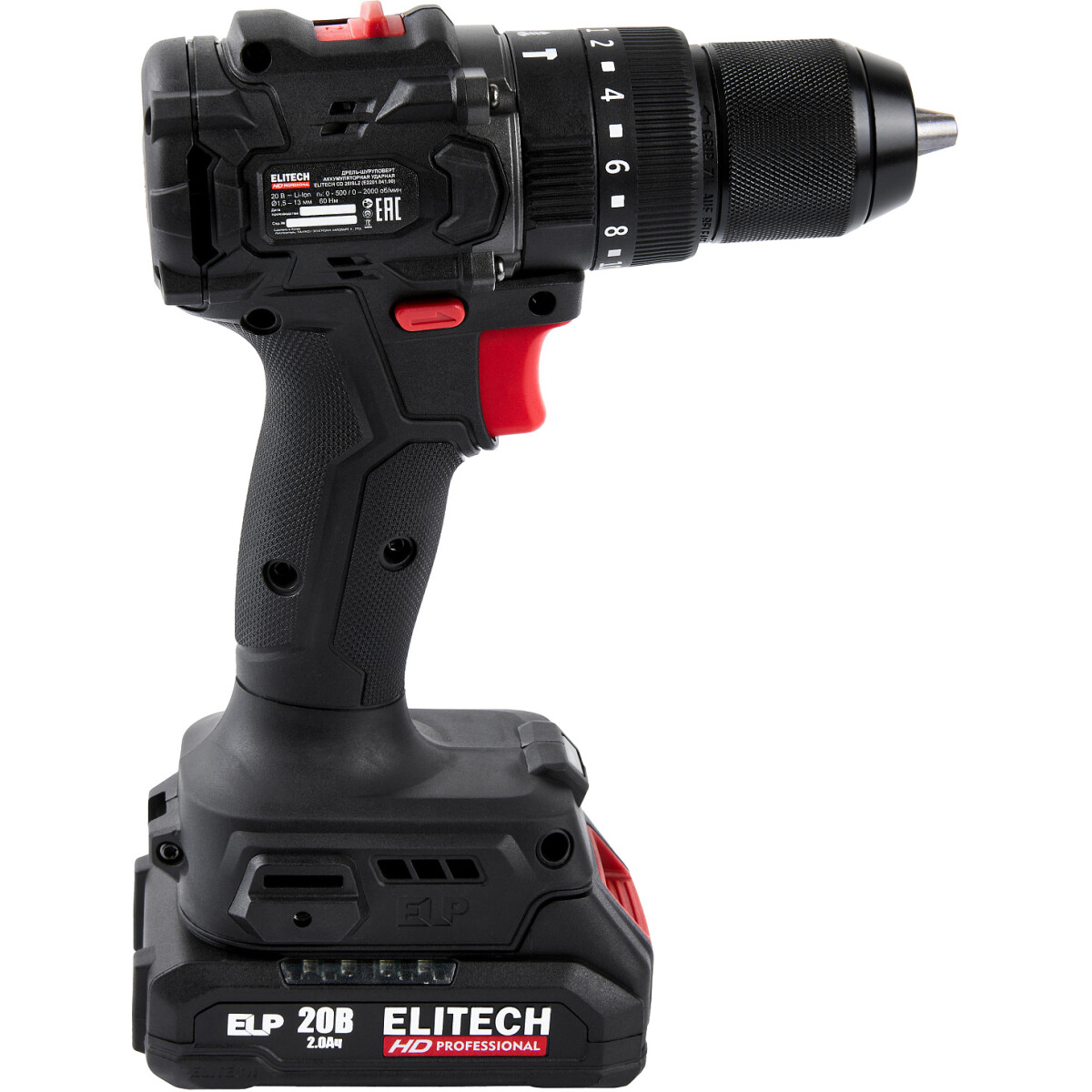 Дрель-шуруповёрт Elitech CD 20ISL2 (E2201.041.01) - 205722 - фото 3