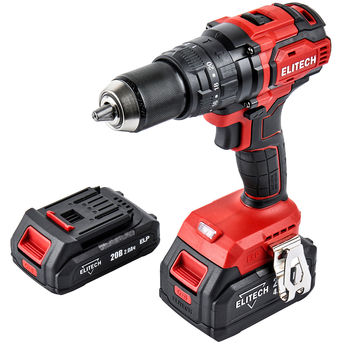 Дрель-шуруповёрт Elitech ДА 20УБЛ2 - E2201.047.02