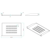 Полка для шкафа/стойки 5bites CS-203G (CS203-450G)