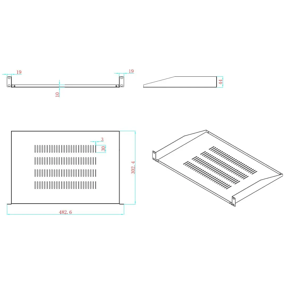 Полка для шкафа/стойки 5bites CS-203G - CS203-450G - фото 2