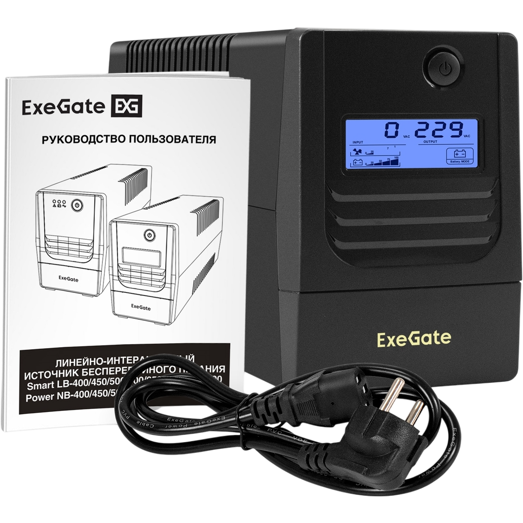 ИБП ExeGate Smart LB-400.LCD.AVR.4C13 - EX299623RUS - фото 8