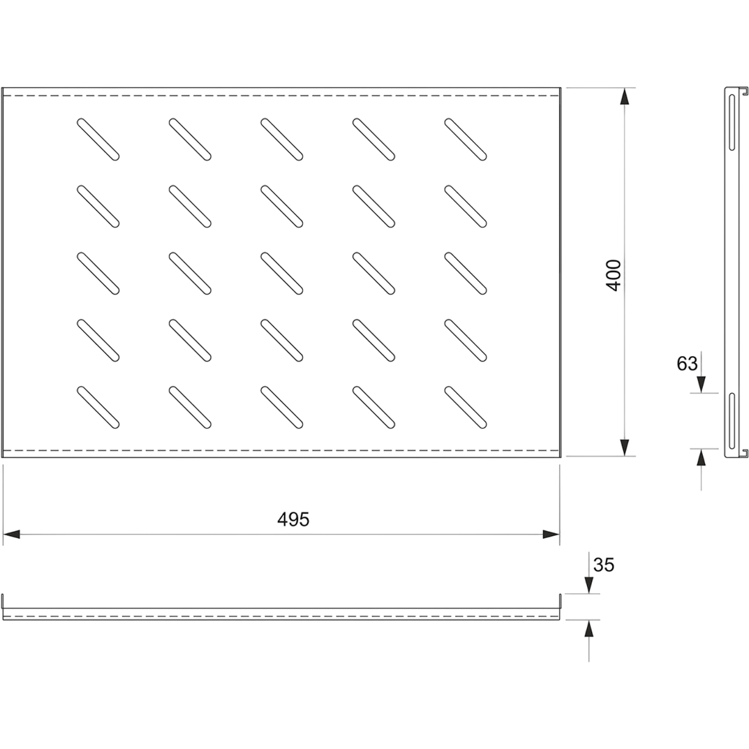 Полка для шкафа/стойки Cabeus SH-J018-FC-600m-BK - фото 3
