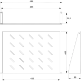 Полка для шкафа/стойки Cabeus SH-J017-2U-400-BK
