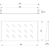 Полка для шкафа/стойки Cabeus SH-J017-1U-315