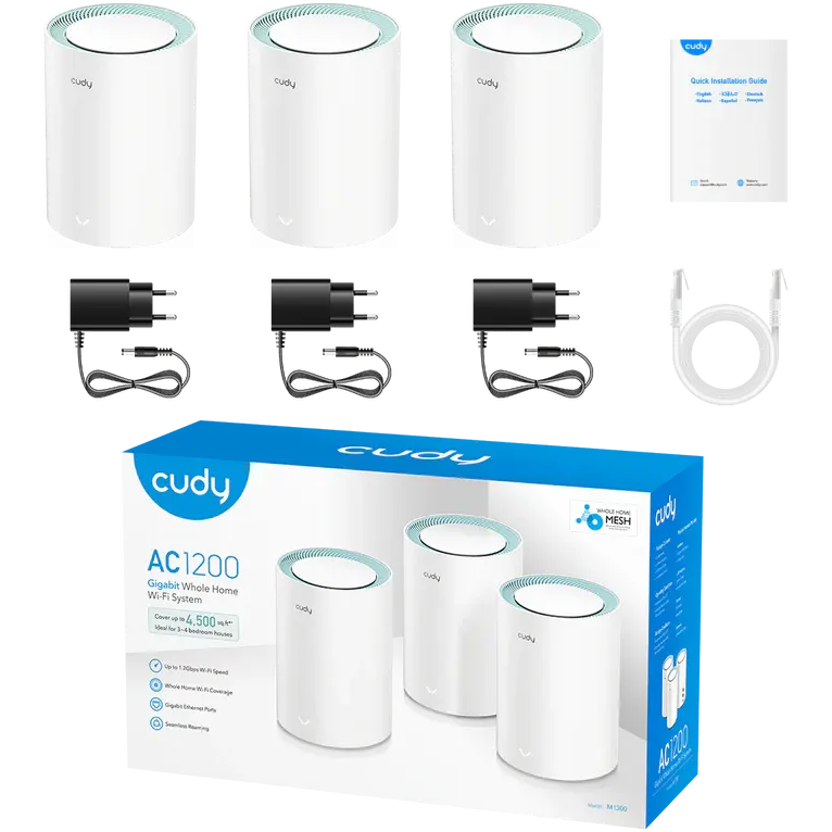 Mesh система Cudy M1300 2.0 (3 шт.) - M1300(3-Pack) 2.0 - фото 4