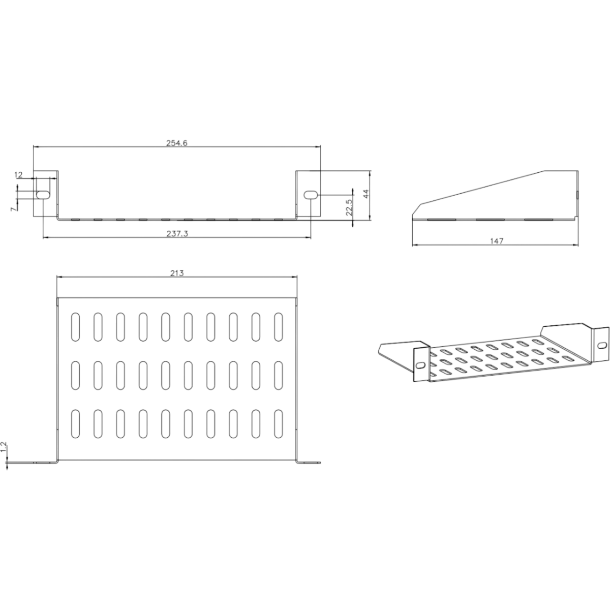 Полка для шкафа/стойки ЦМО МС-15-10 - фото 4