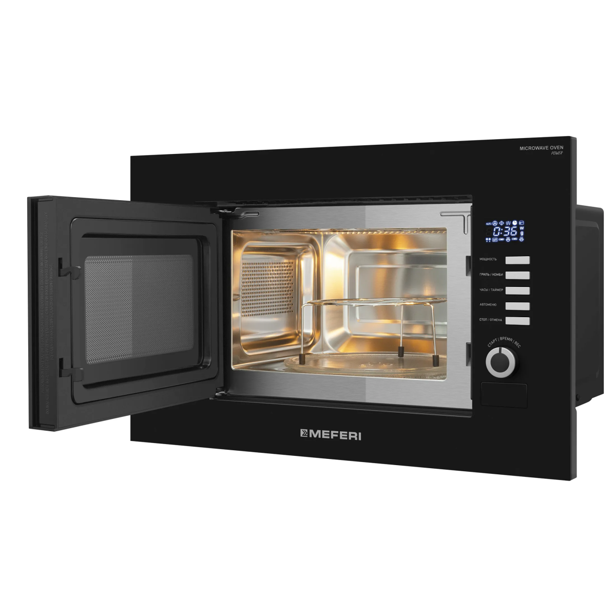 Встраиваемая микроволновая печь MEFERI MMO6020BK SLIM POWER - фото 4