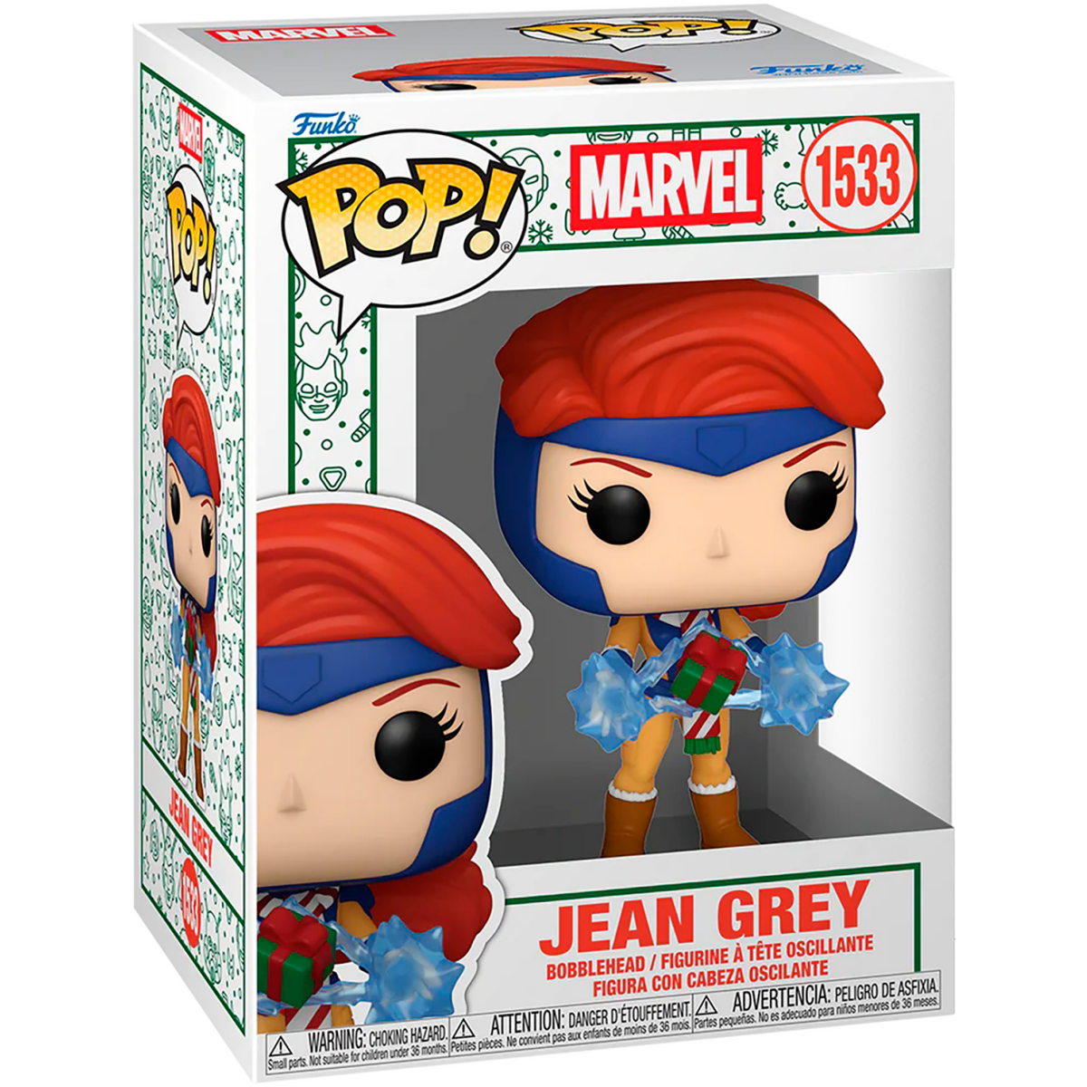 Фигурка Funko POP! Bobble Marvel Holiday Jean Grey with Present (1533) - 86089 - фото 2