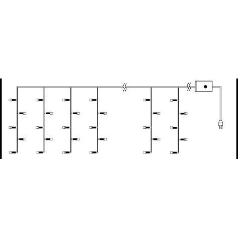 Гирлянда ECOLA Бахрома 5x0.5м 135Led Blue - N4YB05ELC - фото 2