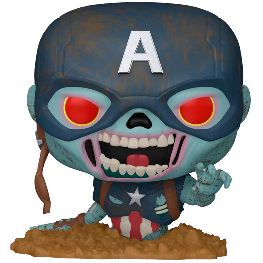 Фигурка Funko POP! Bobble Marvel Zombies Zombie Captain America (1554)