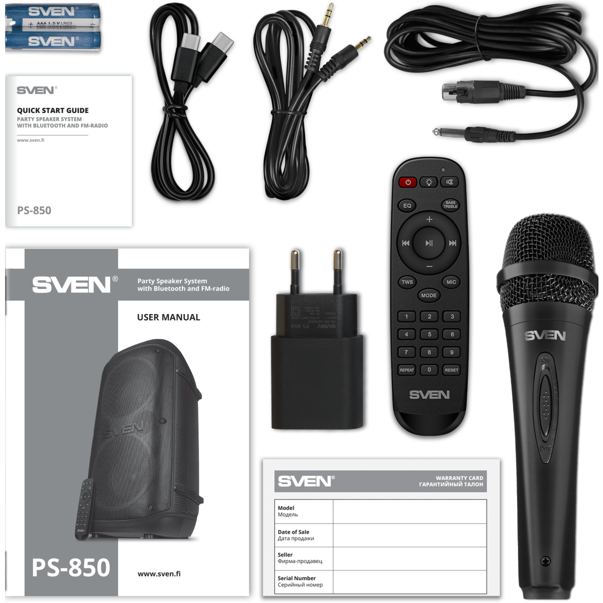 Портативная акустика Sven PS-850 Black - SV-022679 - фото 14