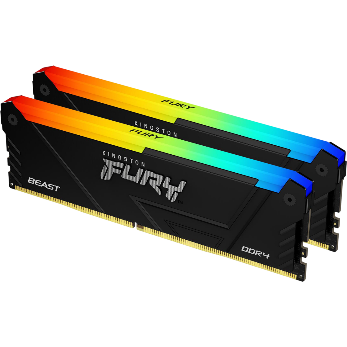 Оперативная память 16Gb DDR4 3200MHz Kingston Fury Beast RGB (KF432C16BB2AK2/16WP) (2x8Gb KIT)