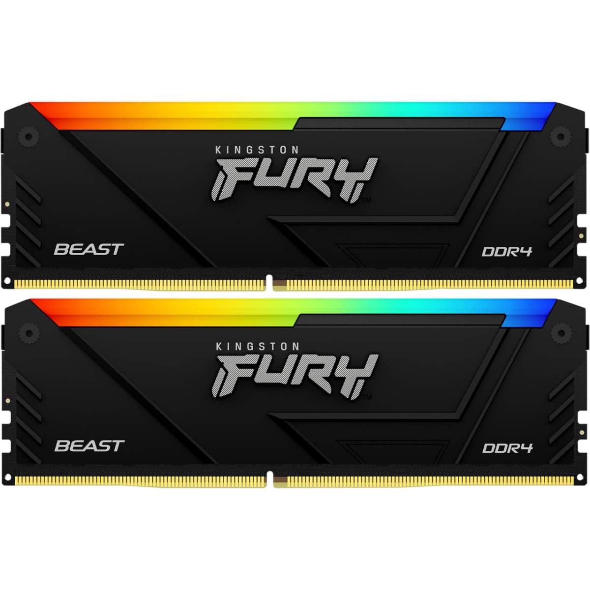 Оперативная память 16Gb DDR4 3200MHz Kingston Fury Beast RGB (KF432C16BB2AK2/16WP) (2x8Gb KIT) - фото 2