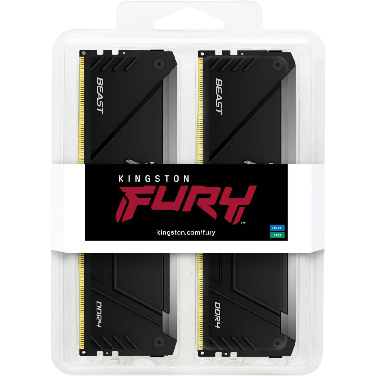 Оперативная память 16Gb DDR4 3200MHz Kingston Fury Beast RGB (KF432C16BB2AK2/16WP) (2x8Gb KIT) - фото 3