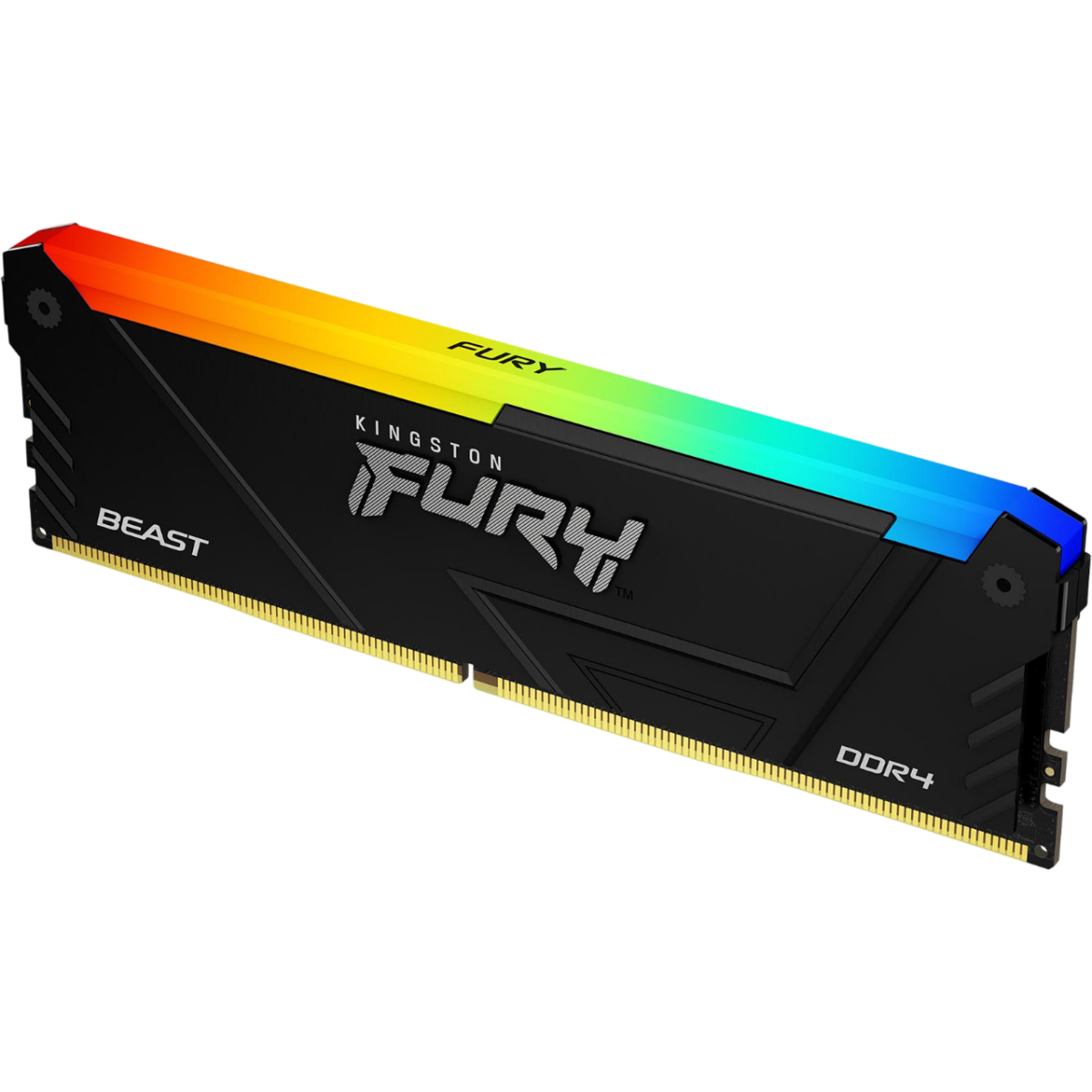 Оперативная память 16Gb DDR4 3200MHz Kingston Fury Beast RGB (KF432C16BB12A/16WP)