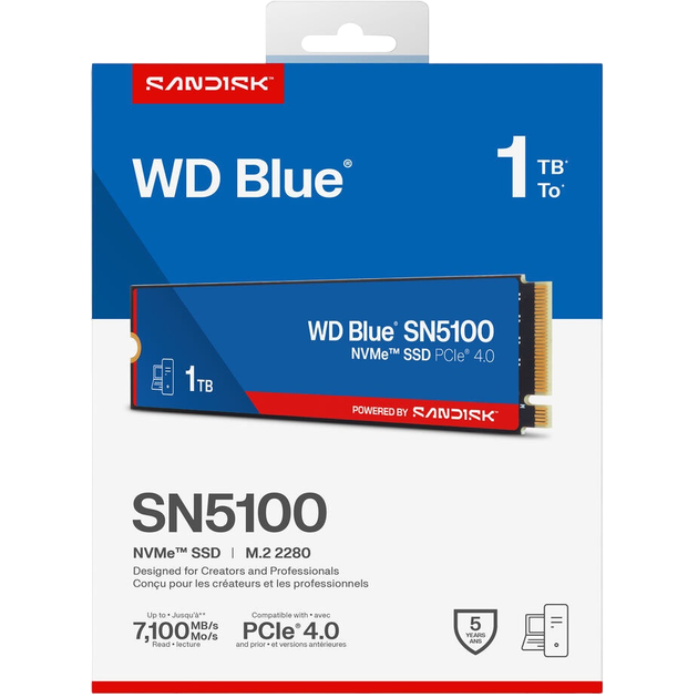 Накопитель SSD 1Tb WD Blue SN5100 (WDS100T5B0E) - фото 5