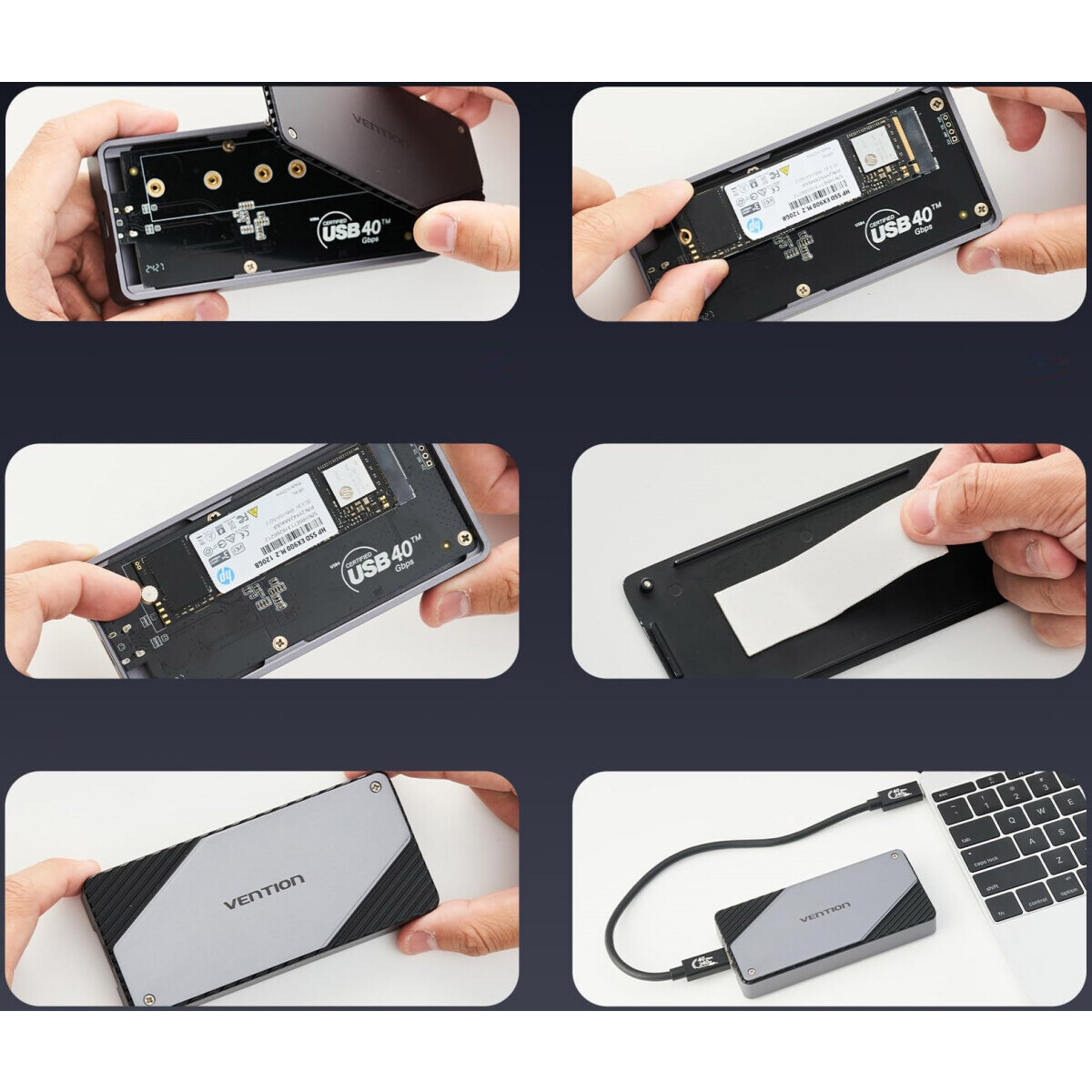 Внешний корпус для SSD M.2 Vention KPZH0 - фото 5