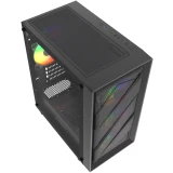 Корпус Powercase Mistral Micro EM21 Black (CMMEM21B-L4)