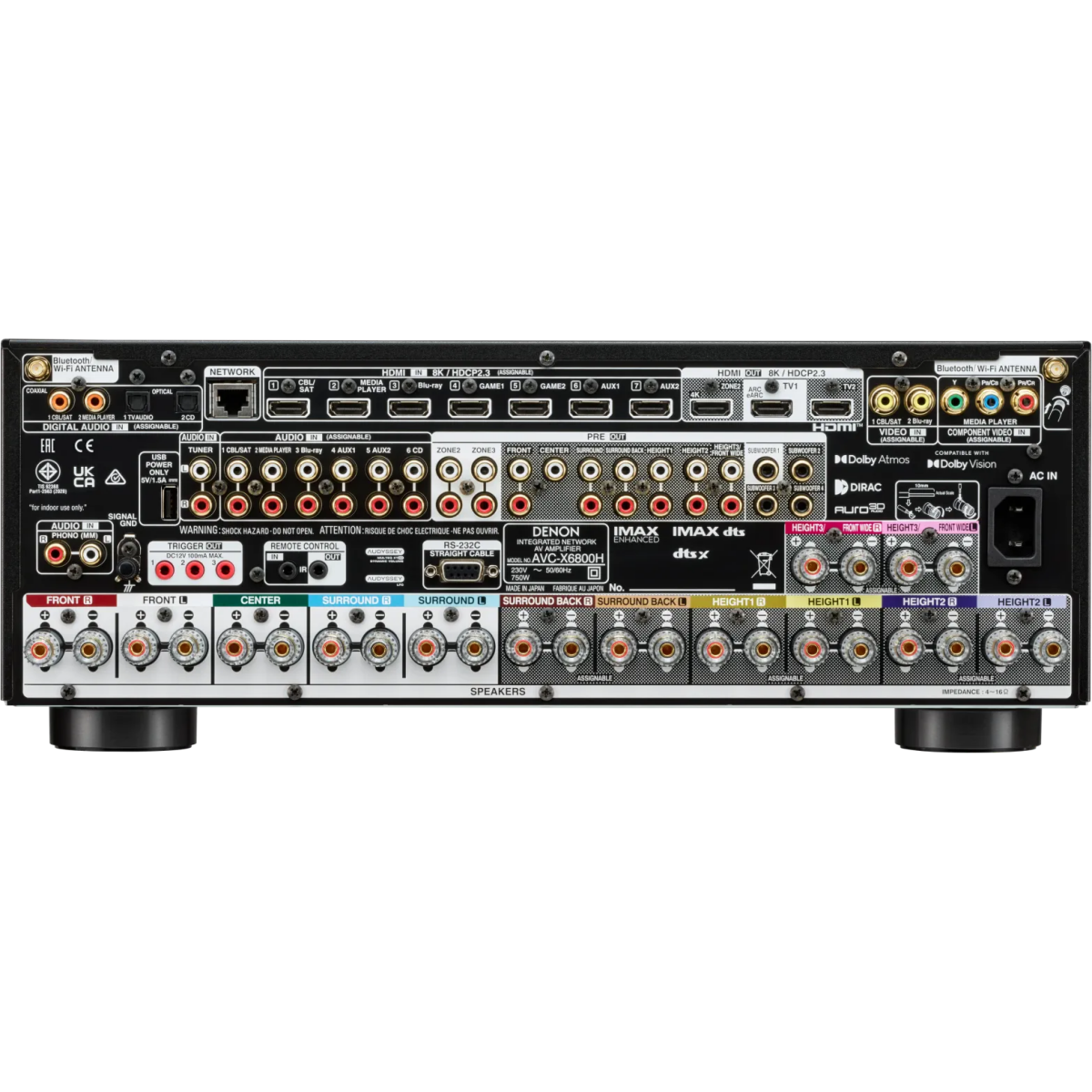 AV-ресивер Denon AVC-X6800H Black - AVCX6800HBKE2 - фото 4