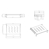 Полка для шкафа/стойки Wize WSH2U
