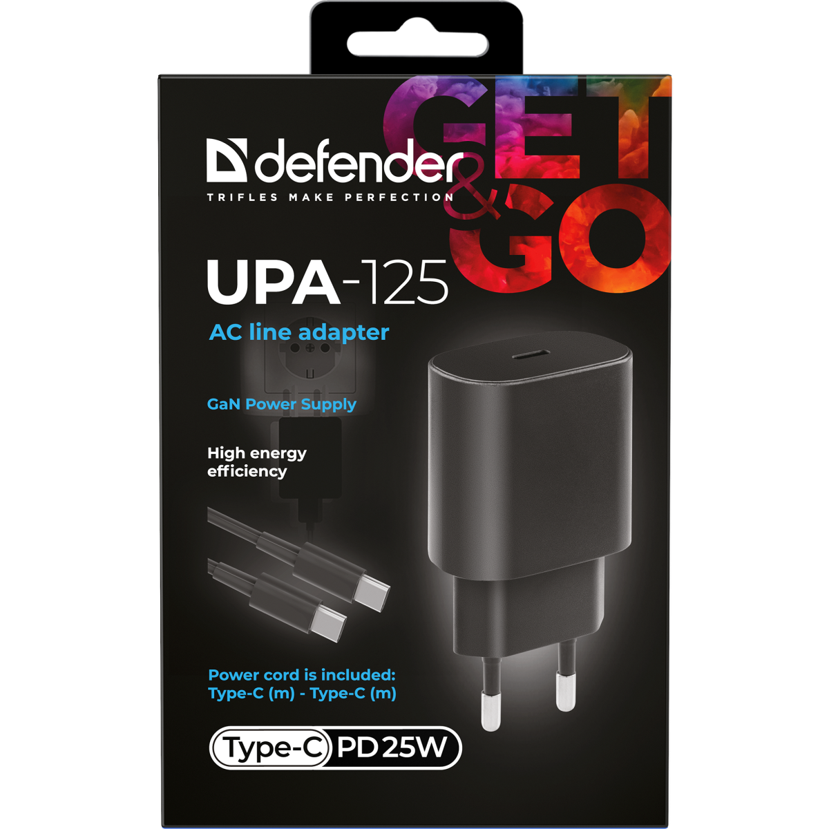 Сетевое зарядное устройство Defender UPA-125 + USB-C Cable - 83225 - фото 6