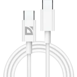 Кабель USB Type-C - USB Type-C, 1м, Defender F182 30W White (87507)