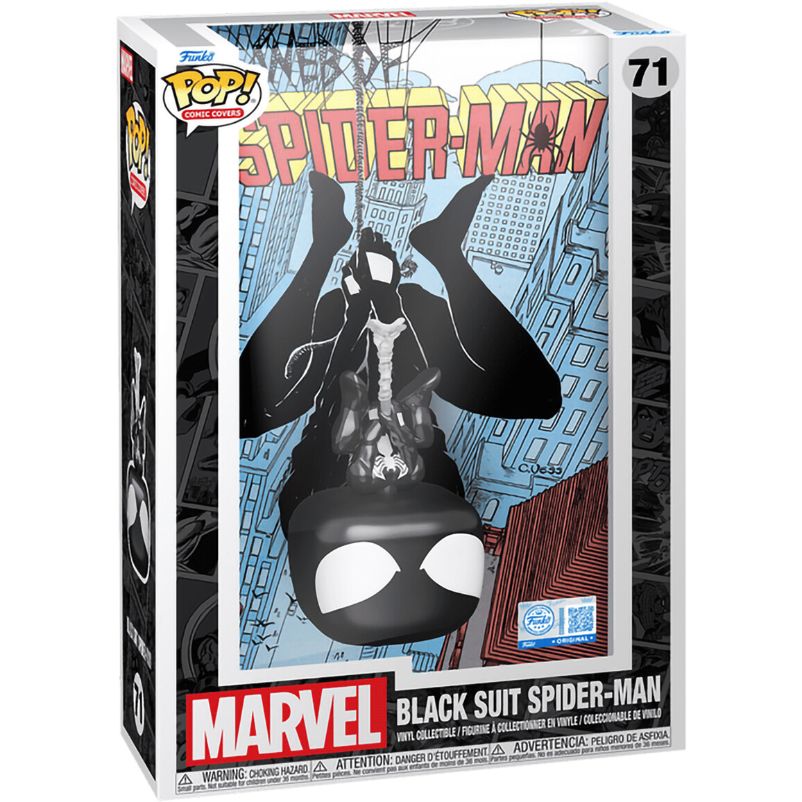 Фигурка Funko POP! Comic Covers Marvel Web of Spider-man №8 Black Suit Spider-Man - 85340 - фото 2
