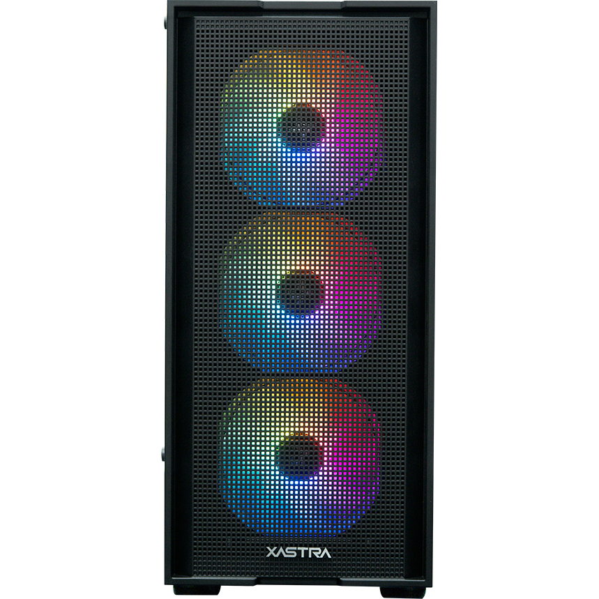 Корпус XASTRA A301 4FRGB Black - A301-BK-FC120FRGB-4F-GL - фото 3