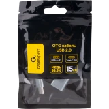 Переходник USB A (F) - USB Type-C, 0.15м, Cablexpert A-OTG-CMAF2-02