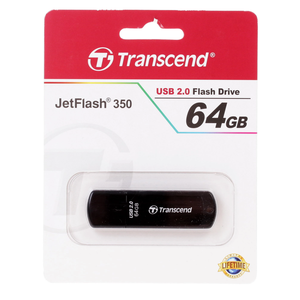 USB Flash накопитель 64GB Transcend JetFlash 350 Black (TS64GJF350)