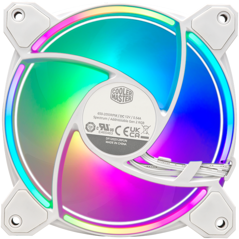 Вентилятор для корпуса Cooler Master MasterFan MF120 HALO2 White - MFL-B2DW-21NP2-R2 - фото 5