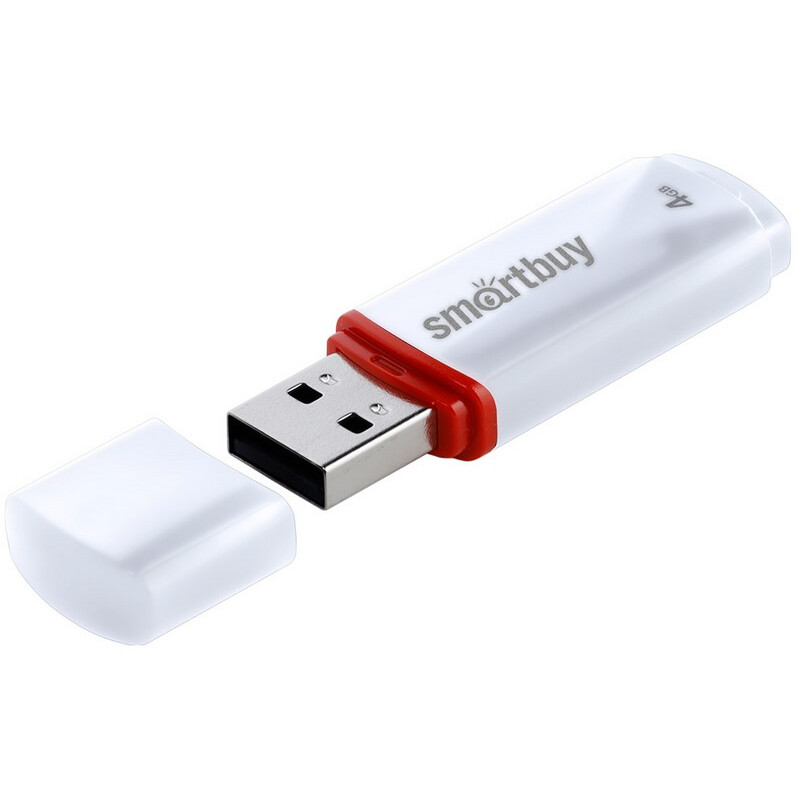 USB Flash накопитель 4GB SmartBuy Crown White (SB4GBCRW-W)