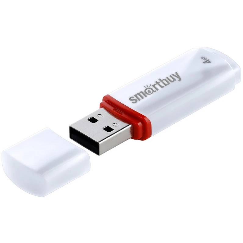 USB Flash накопитель 4Gb SmartBuy Crown White (SB4GBCRW-W)