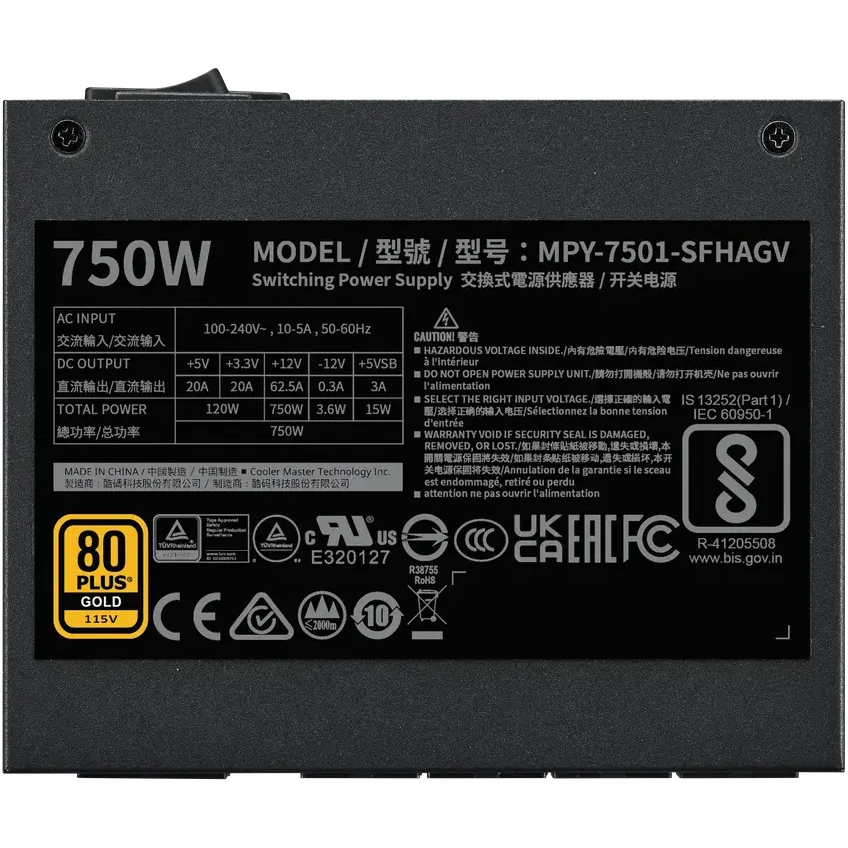 Блок питания 750W Cooler Master V750 SFX Gold (MPY-7501-SFHAGV-3EEU) - фото 4