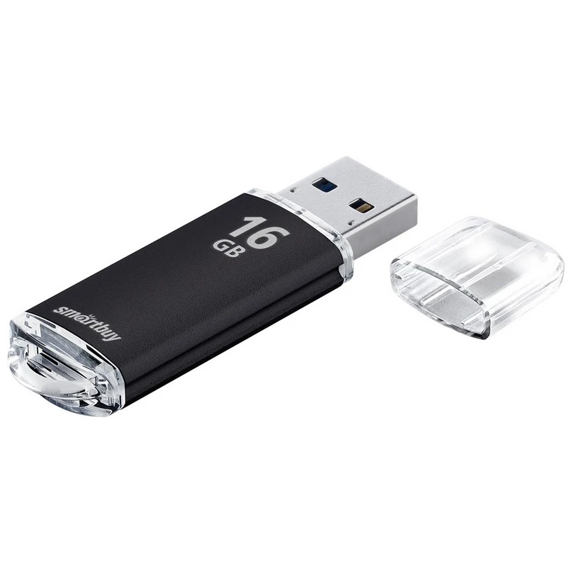 USB Flash накопитель 16Gb SmartBuy V-Cut Black (SB16GBVC-K)