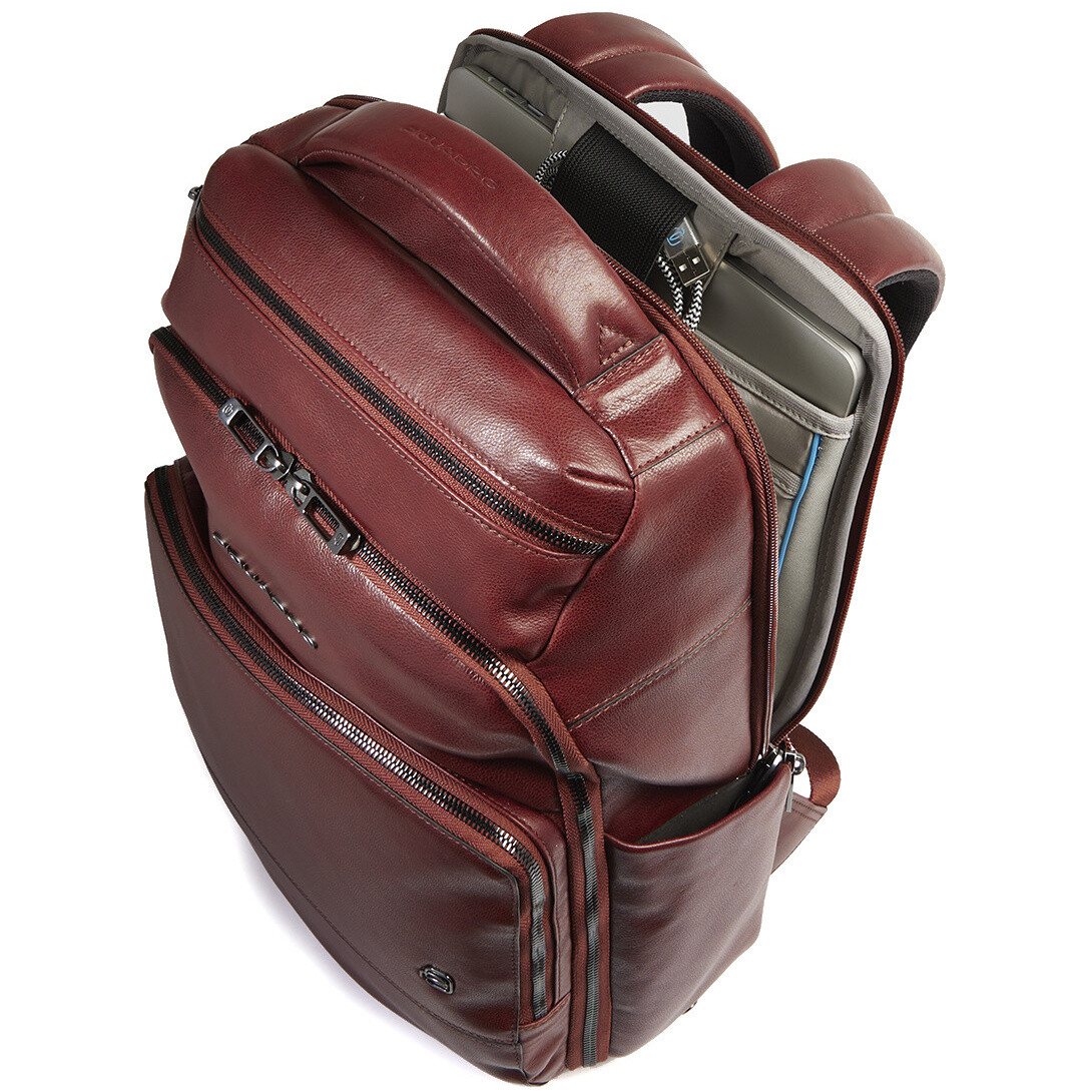 Рюкзак для ноутбука Piquadro Personalizable Laptop Backpack 14" Brown (CA6796W136) - CA6796W136/M - фото 6