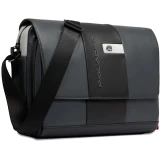 Сумка для ноутбука Piquadro Messenger Laptop Bag 14" Grey/Black (CA6802UB00) (CA6802UB00/GRN)