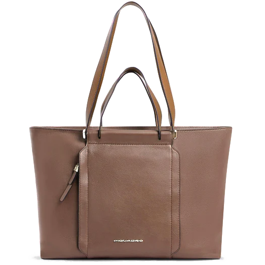 Сумка для ноутбука Piquadro Women's Laptop Tote 14" Brown/Beige (BD3336W92) - BD3336W92/MBE - фото 2