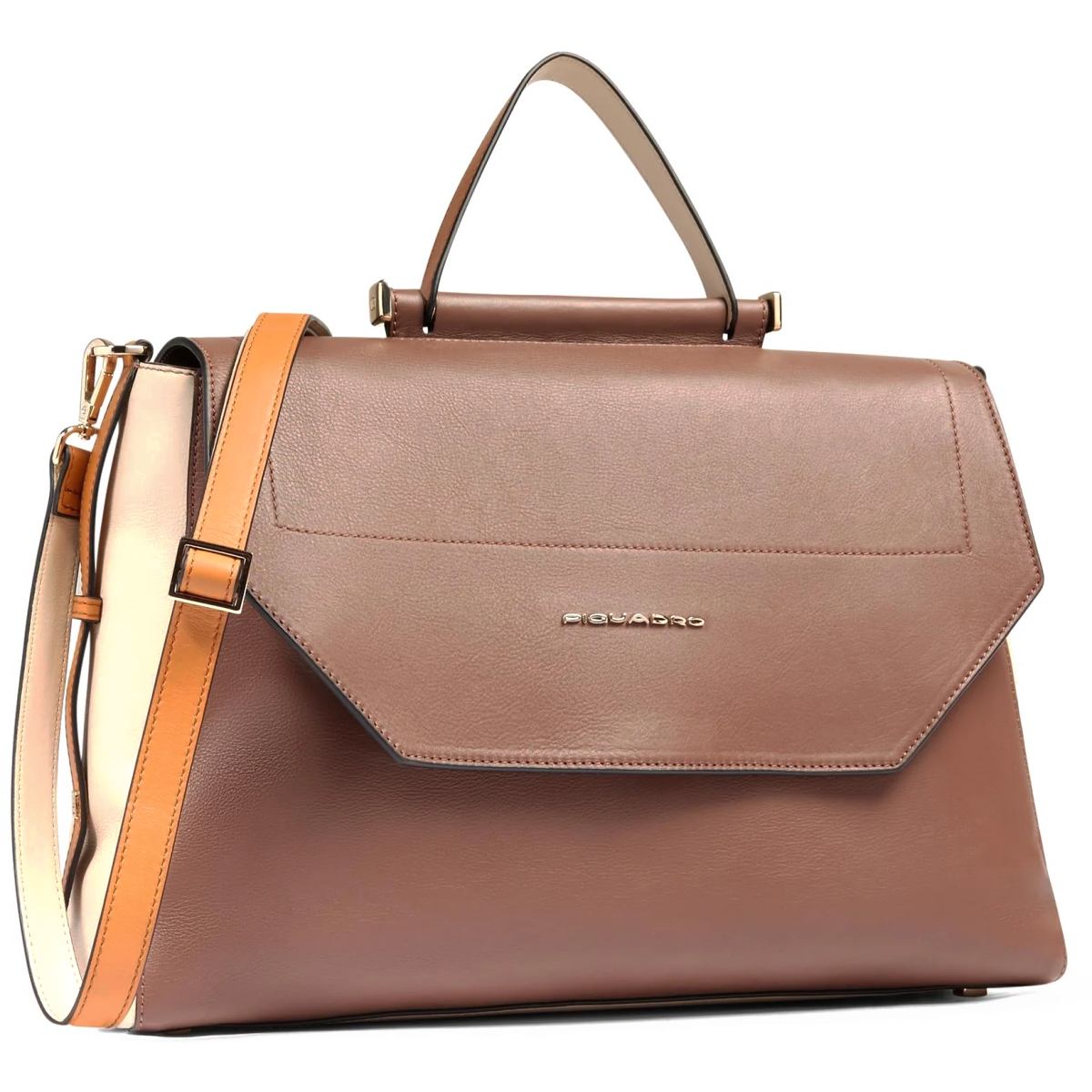 Сумка для ноутбука Piquadro Women's Satchel Bag 14" Brown/Beige (BD6778W92) - BD6778W92/MBE
