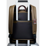 Рюкзак для ноутбука Piquadro Expandable Slim Laptop Backpack 14" Green/Dark Brown (CA6311AP) (CA6311AP/VETM)