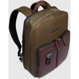 Рюкзак для ноутбука Piquadro Expandable Slim Laptop Backpack 14" Green/Dark Brown (CA6311AP) (CA6311AP/VETM)