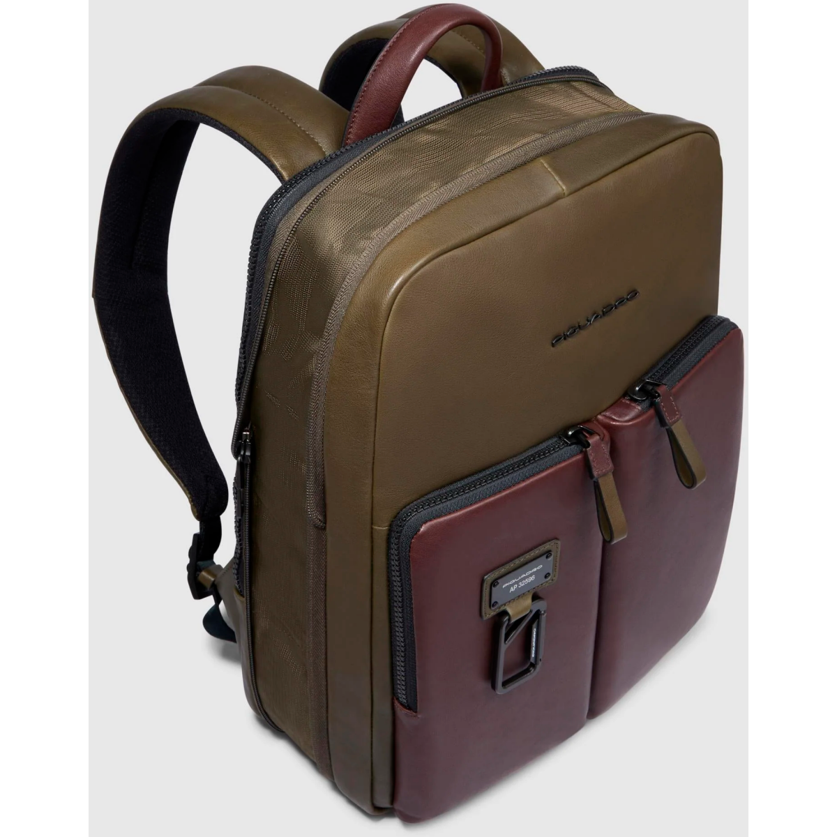 Рюкзак для ноутбука Piquadro Expandable Slim Laptop Backpack 14" Green/Dark Brown (CA6311AP) - CA6311AP/VETM - фото 5