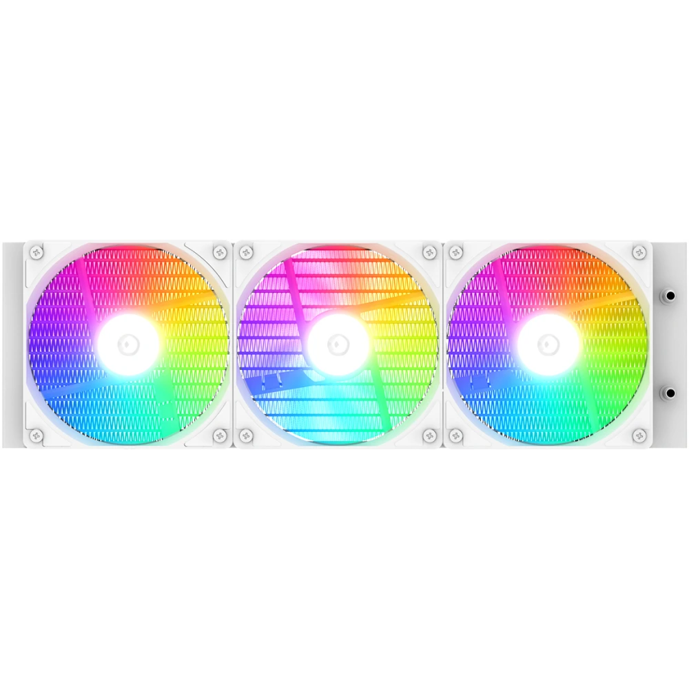 ..... СЖО ID-COOLING SL360 XE WHITE (1h24) Б/У нет стоек,нет винтов крепл. пластины к МП LGA1700 - фото 3