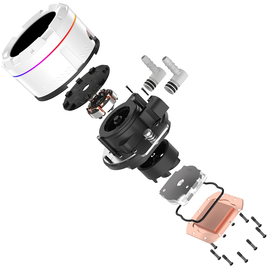 ..... СЖО ID-COOLING SL360 XE WHITE (1h24) Б/У нет стоек,нет винтов крепл. пластины к МП LGA1700 - фото 7