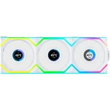 ..... Вент. для корпуса Lian Li UNI Fan SL Wireless LCD 120 Reverse Blade White (3 шт.) (0055) Б/У (G99.12RSLLCD1W3W.R0)